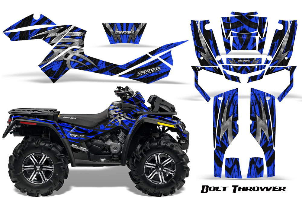 Can-Am Outlander XMR Graphics Kit Bolt Thrower Blue BB